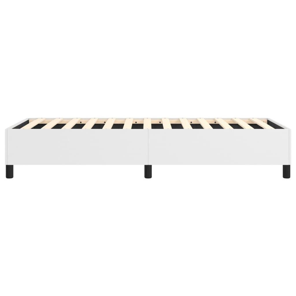 Box Spring Bed Frame White Twin XL Faux Leather (US Only) image 6