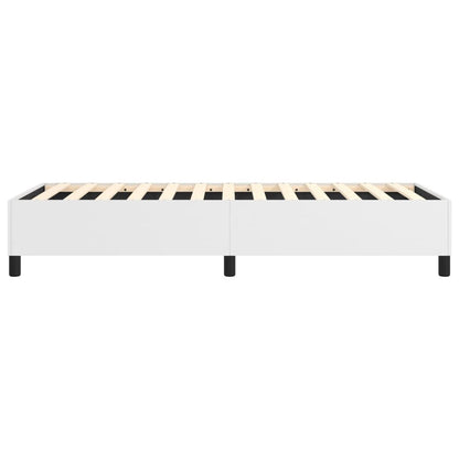 Box Spring Bed Frame White Twin XL Faux Leather (US Only) image 6