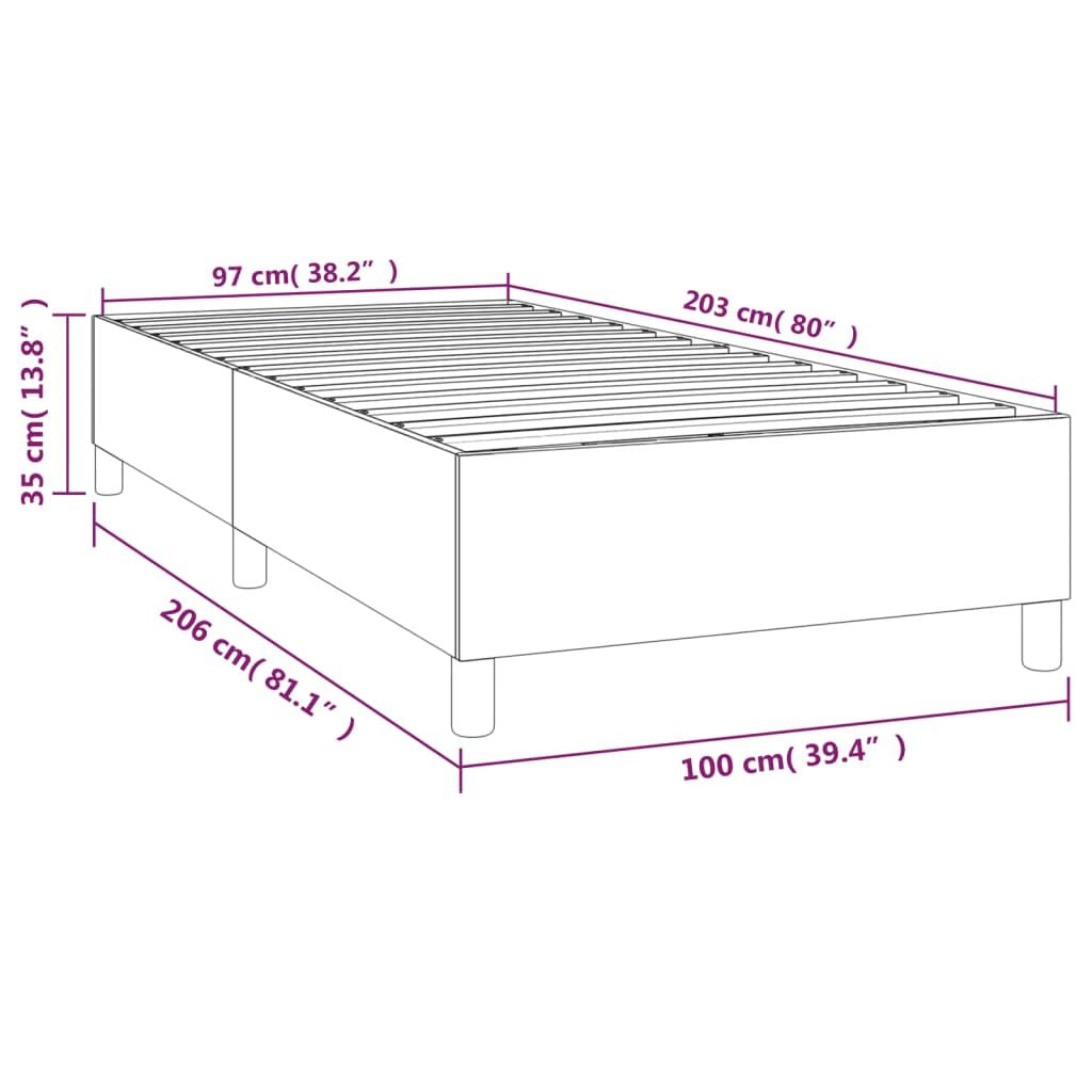 Box Spring Bed Frame White Twin XL Faux Leather (US Only) image 9