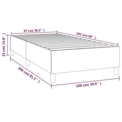 Box Spring Bed Frame White Twin XL Faux Leather (US Only) image 9