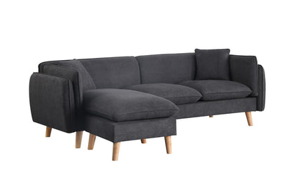 Brayden 86.5" Dark Gray Fabric Sectional Sofa Chaise image 6