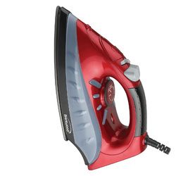 Brentwood Full Size Steam/Spray/Dry Iron - Red Finish with Adjustable Heat Control