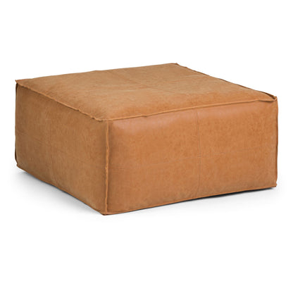 Brody - Large Square Coffee Table Pouf - Distressed Brown image 1