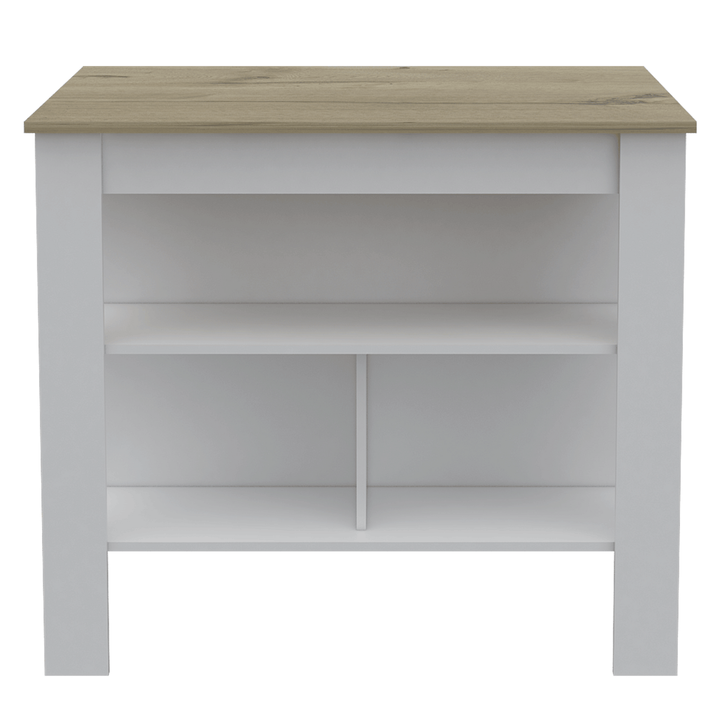 Brooklyn Antibacterial Surface Kitchen Island, Three Concealed Shelves image 2
