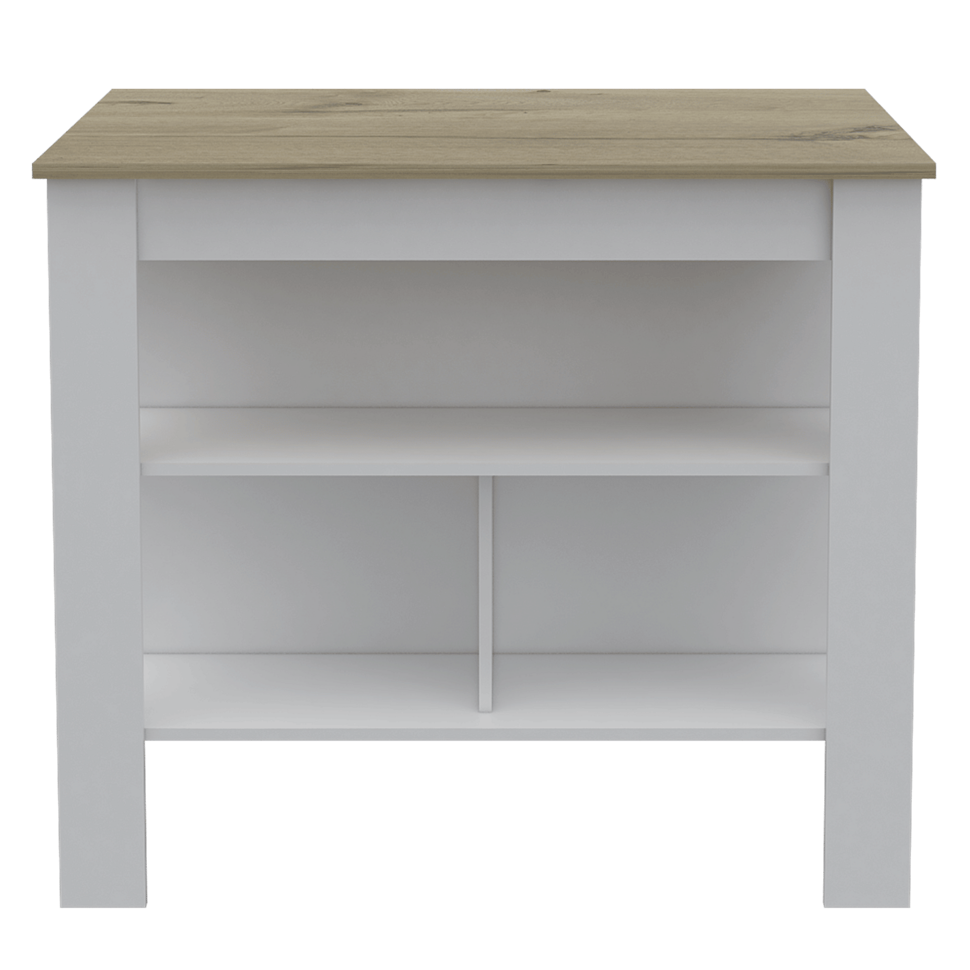 Brooklyn Antibacterial Surface Kitchen Island, Three Concealed Shelves image 2