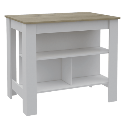 Brooklyn Antibacterial Surface Kitchen Island, Three Concealed Shelves image 9