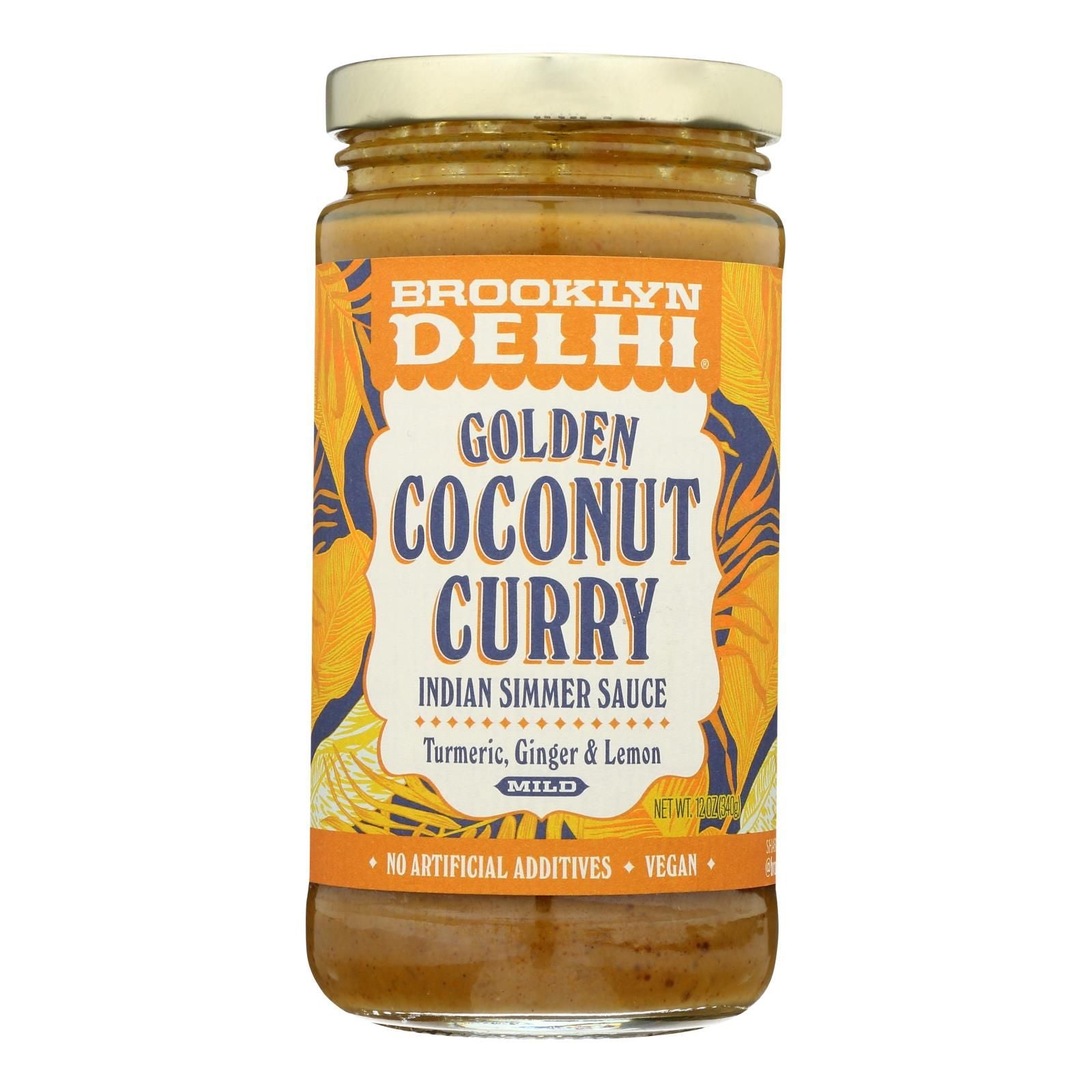 Brooklyn Delhi - Golden Coconut Curry Simmer Sauce - Case Of 6 - 12 Oz image 1