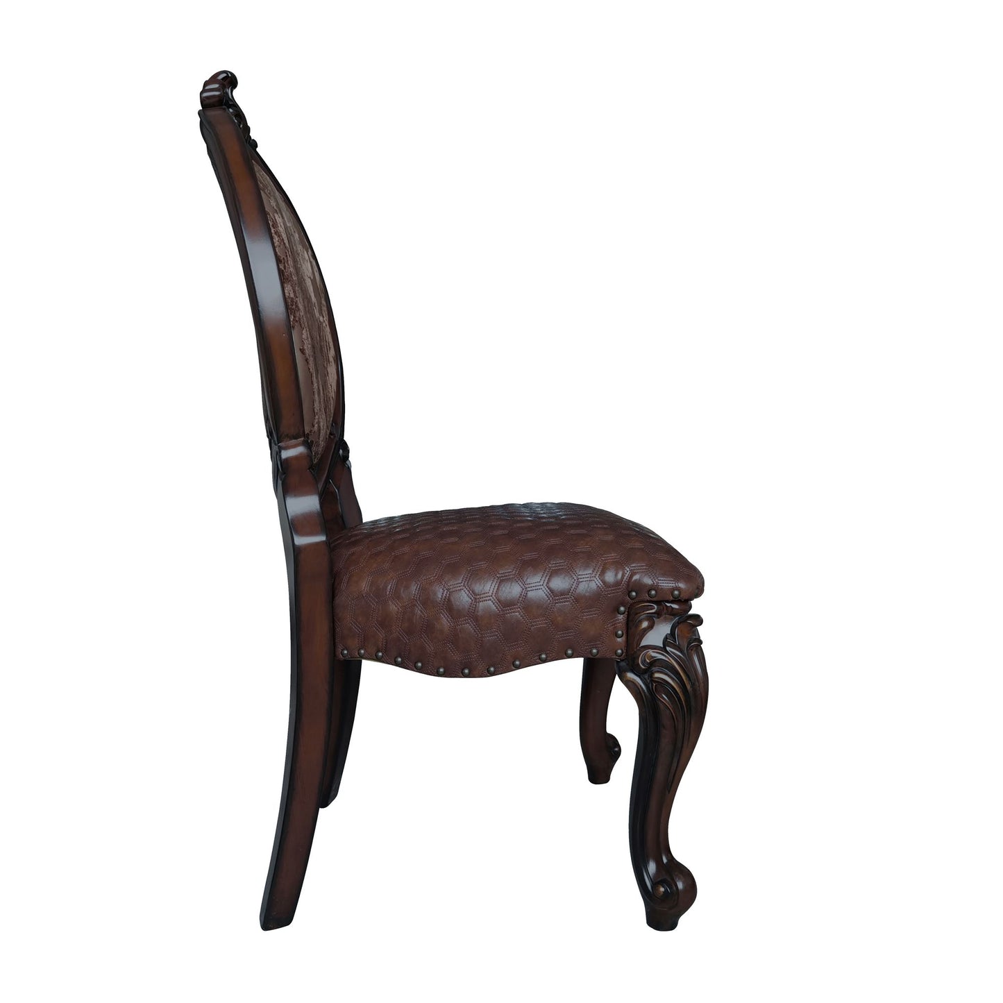 Brown and Cherry Oval Back Side Chairs (Set of 2) image 4
