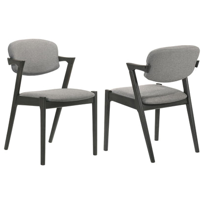 Brown Grey and Black Dining Chair (Set of 2) image 2