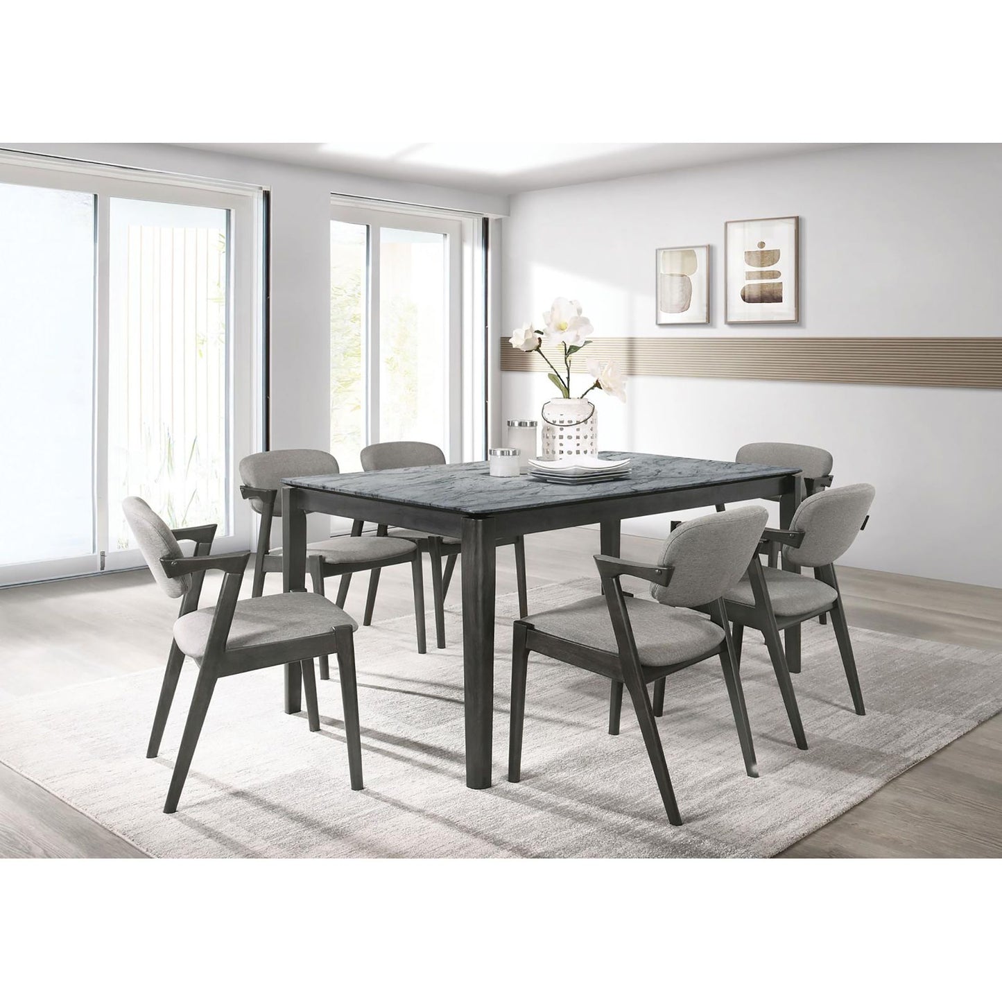 Brown Grey and Black Dining Chair (Set of 2) image 13