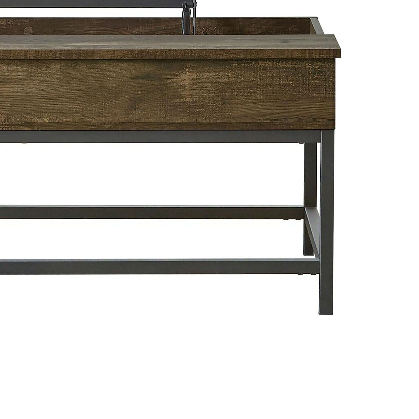 Brown Oak and Sandy Black Lift Top Coffee Table image 4
