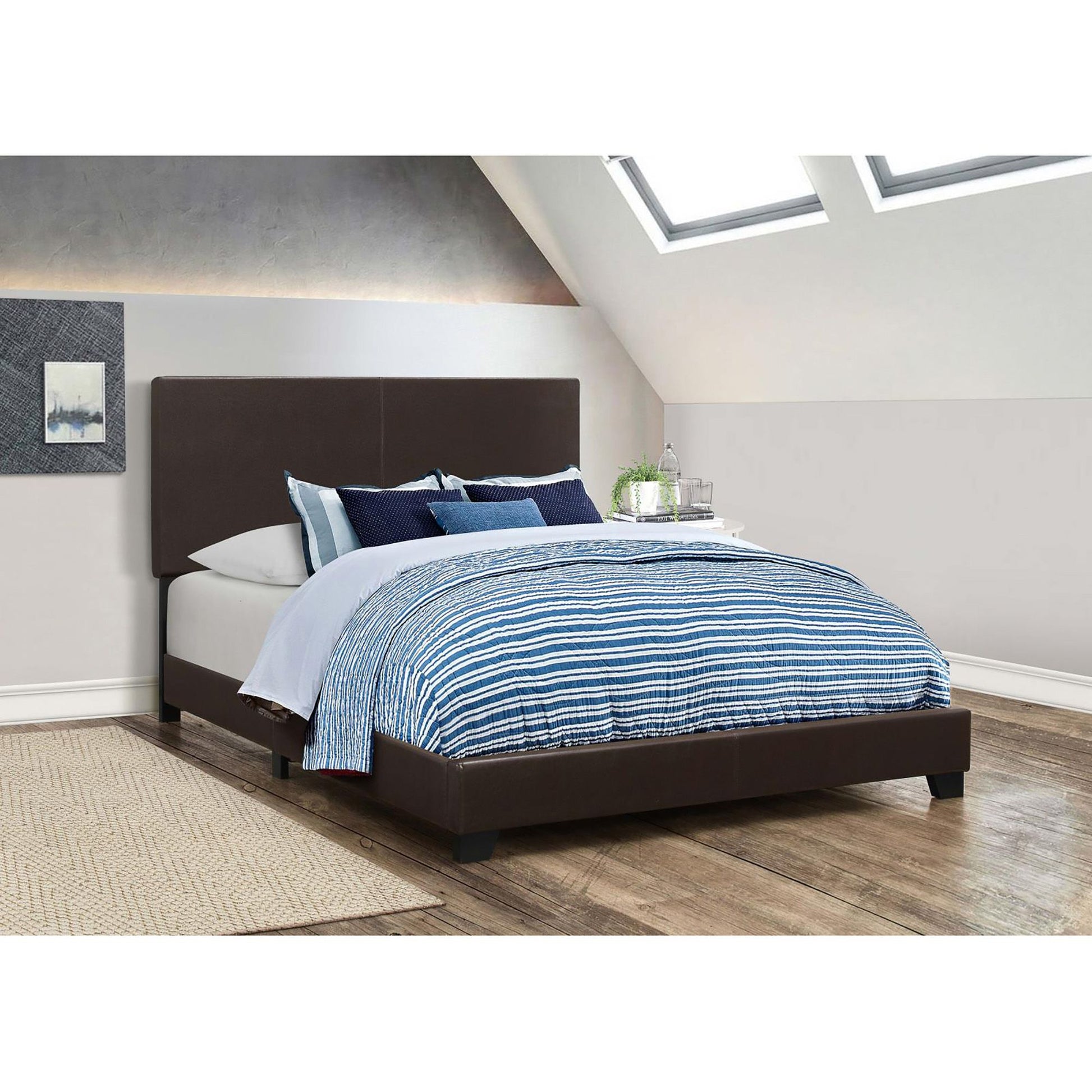 Brown Queen Panel Bed image 1