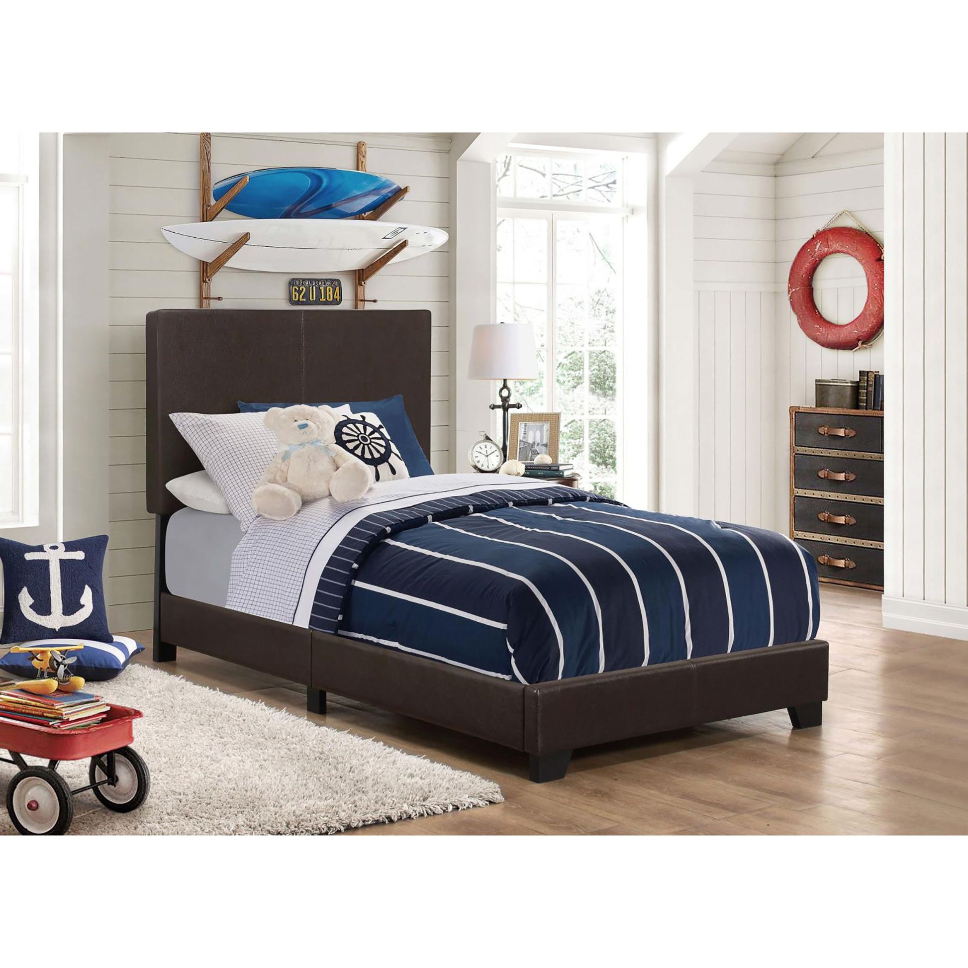 Brown Twin Panel Bed image 1