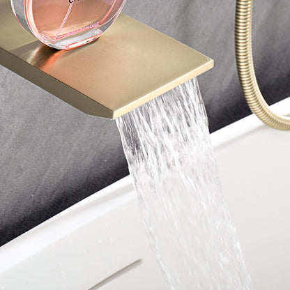 Brushed Gold 10 inches  Rain Shower Faucet Sets Complete With Shower System image 6