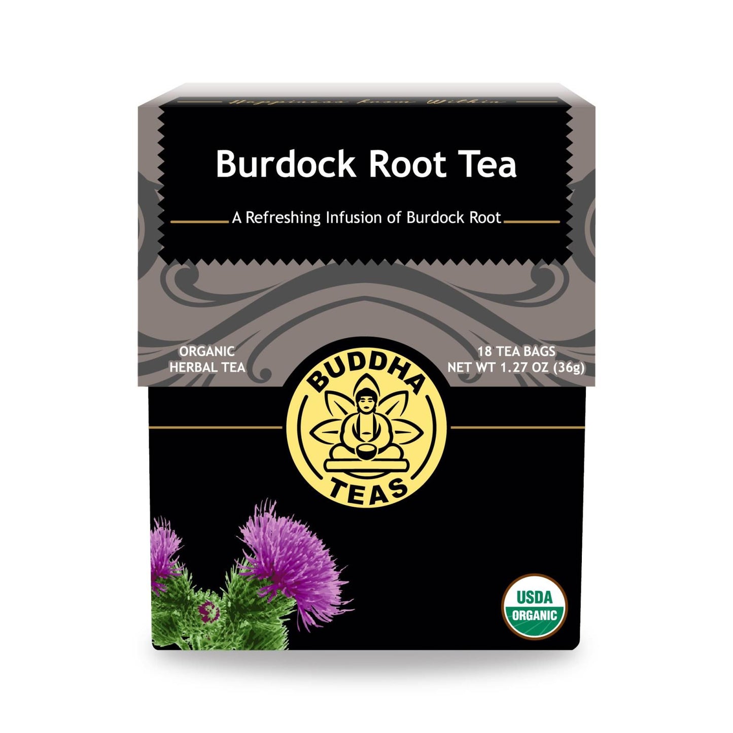 Buddha Teas - Organic Tea - Burdock Root - Case Of 6 - 18 Count image 1