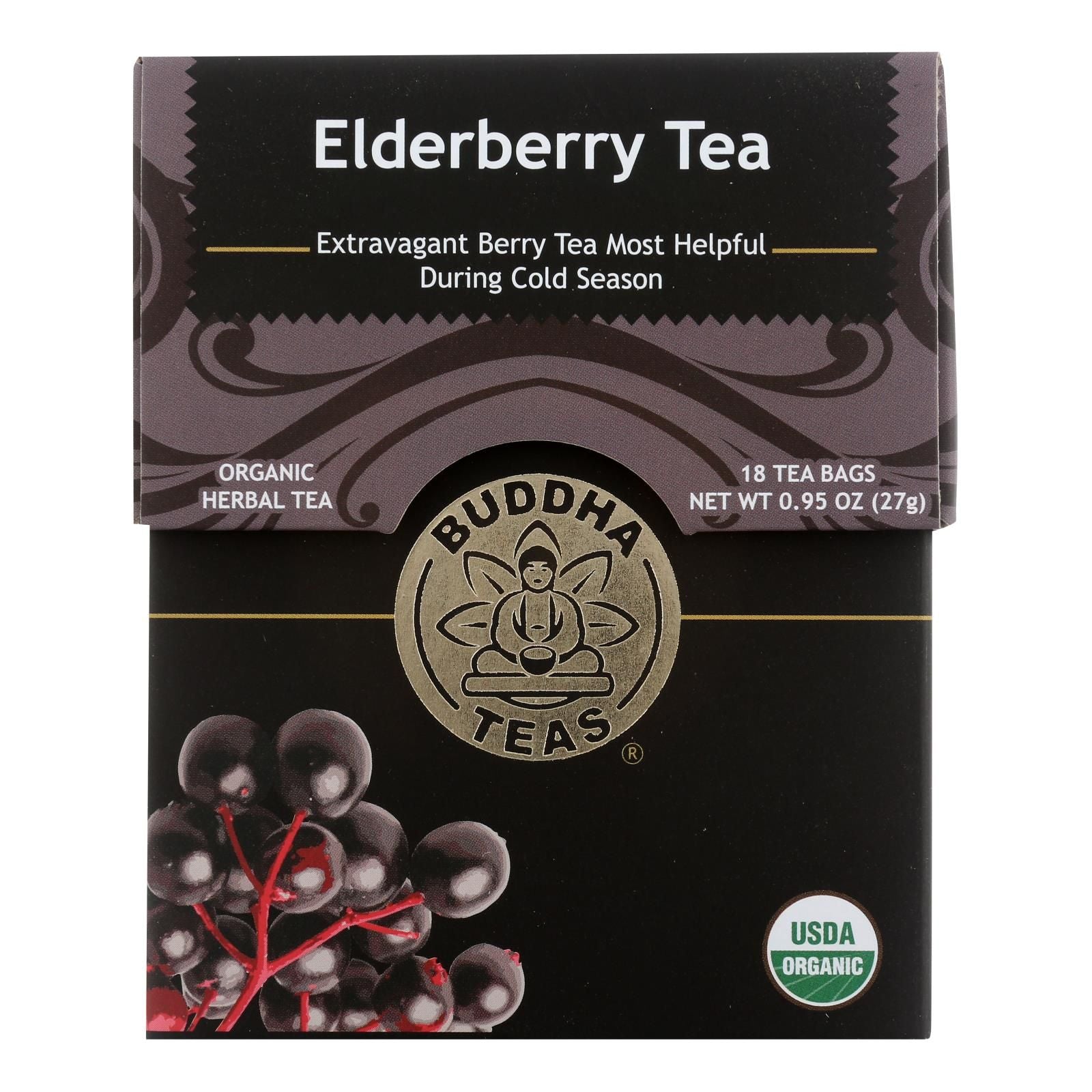 Buddha Teas - Organic Tea - Elderberry - Case Of 6 - 18 Count image 1