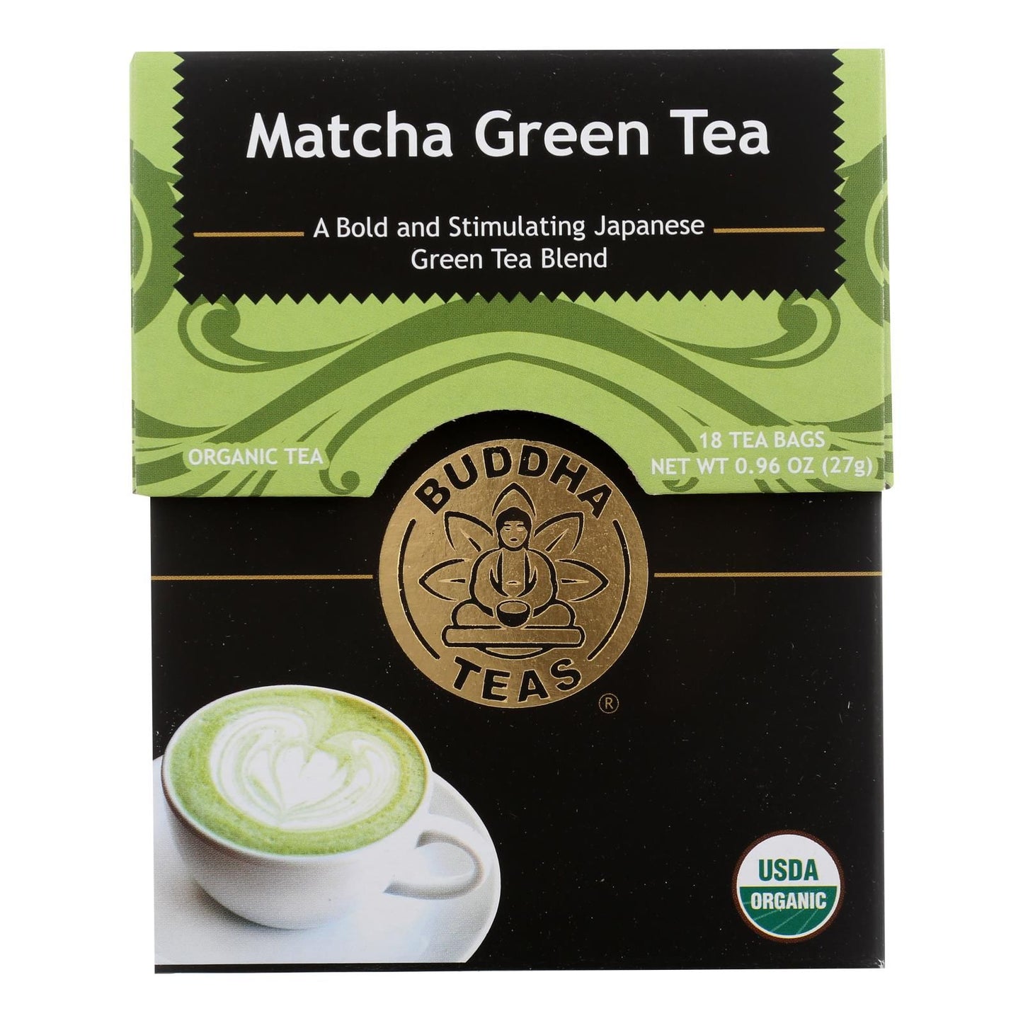 Buddha Teas -tea - Matcha Green - Case Of 6 - 18 Bag image 2