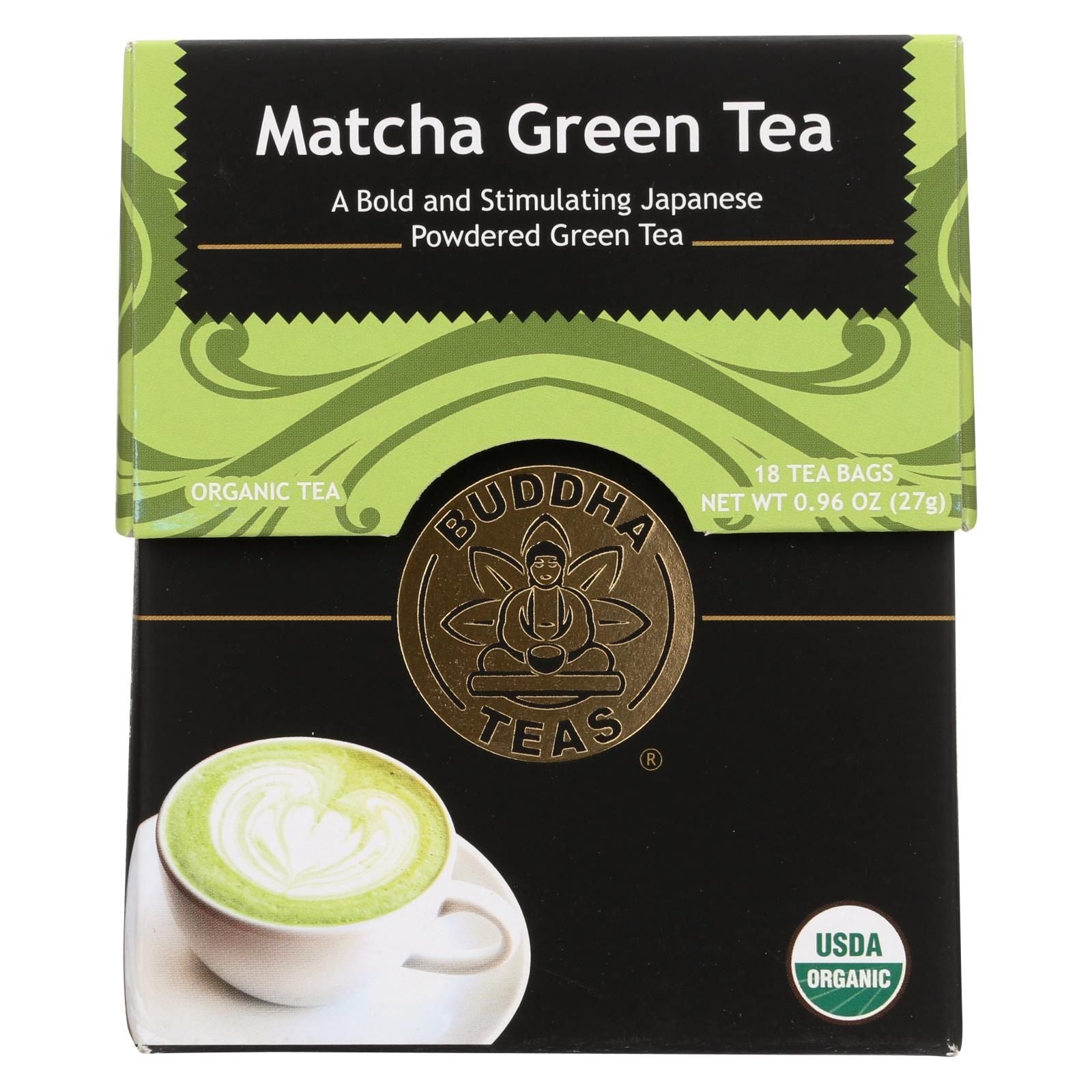 Buddha Teas -tea - Matcha Green - Case Of 6 - 18 Bag image 1