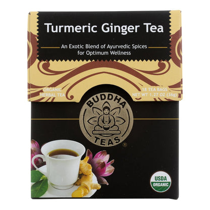 Buddha Teas -tea - Turmeric Ginger Tea - Case Of 6 - 18 Bag image 1