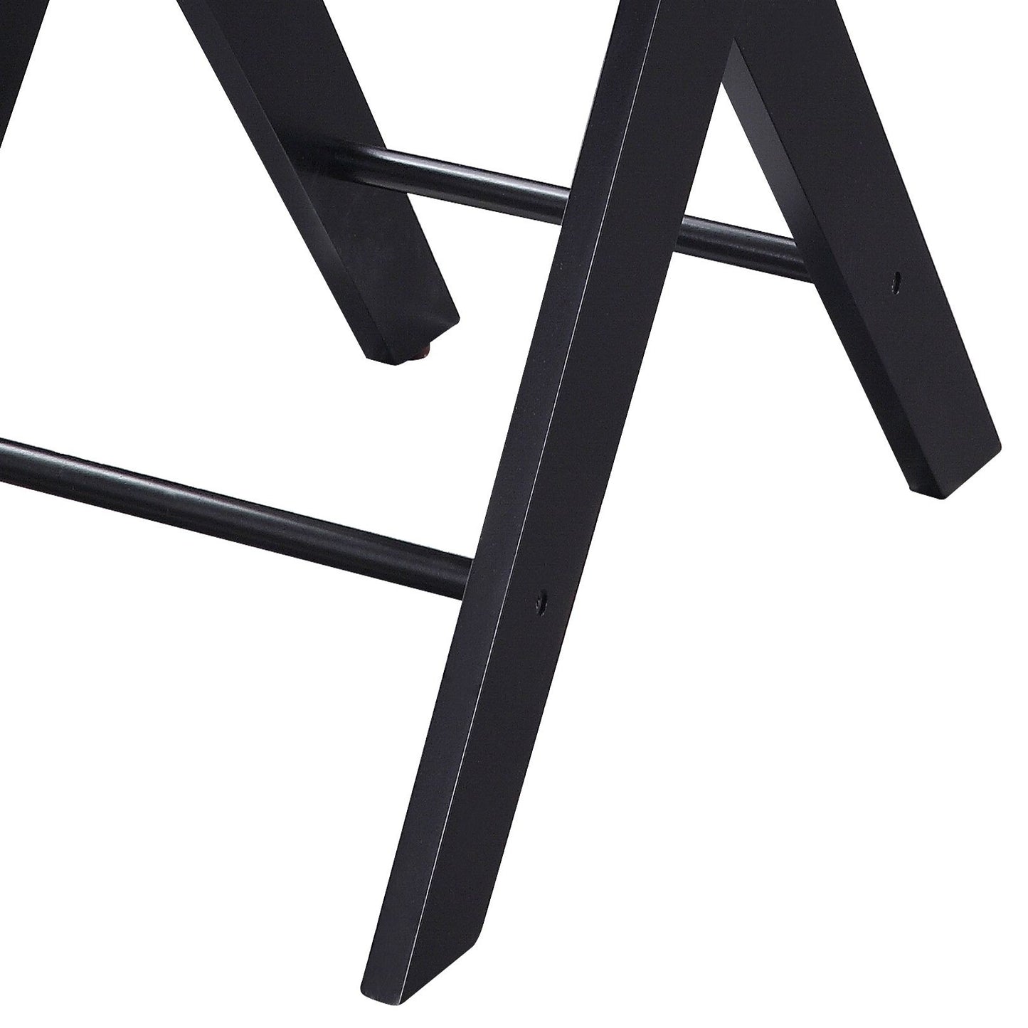 Burgundy and Black Side Table with USB Ports image 5