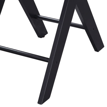 Burgundy and Black Side Table with USB Ports image 5