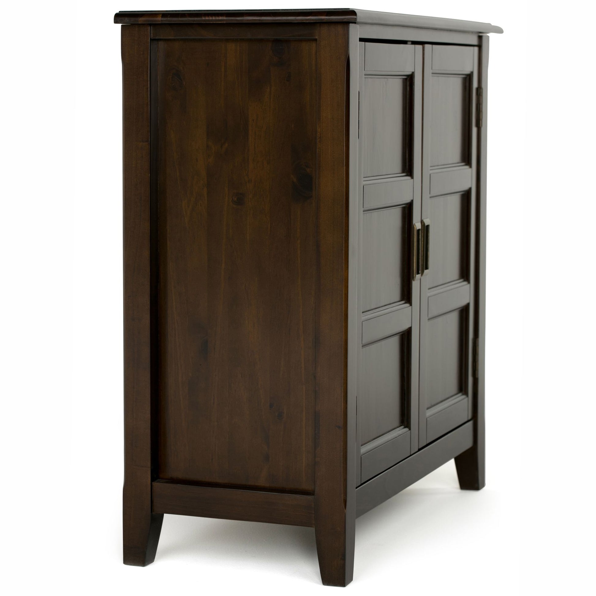 Burlington 30 inch Wide Solid Wood Low Storage Cabinet in Mahogany Brown image 2