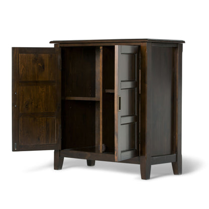 Burlington 30 inch Wide Solid Wood Low Storage Cabinet in Mahogany Brown image 6