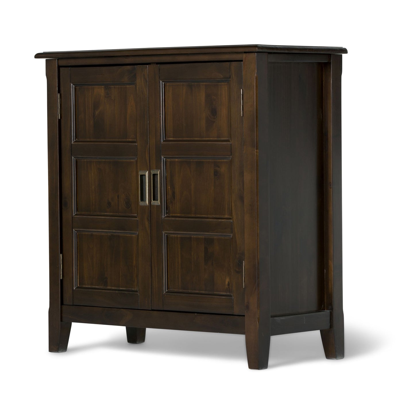 Burlington 30 inch Wide Solid Wood Low Storage Cabinet in Mahogany Brown image 1