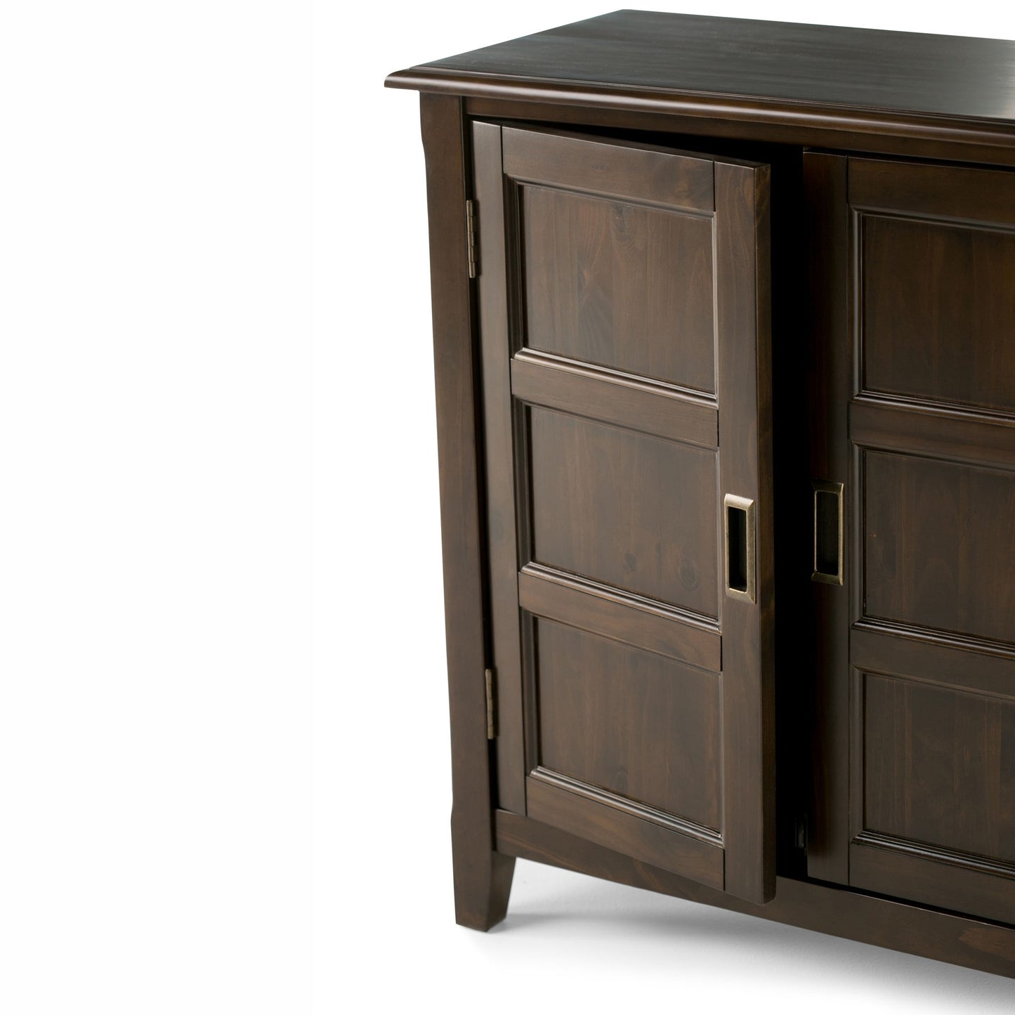 Burlington 30 inch Wide Solid Wood Low Storage Cabinet in Mahogany Brown image 3