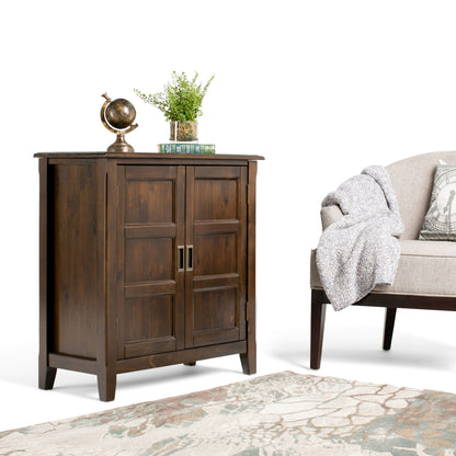 Burlington 30 inch Wide Solid Wood Low Storage Cabinet in Mahogany Brown image 8