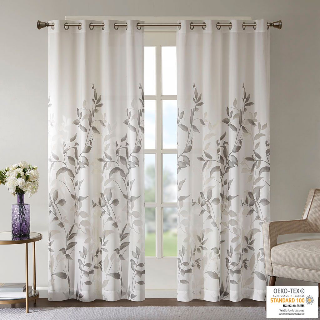 Burnout Printed Curtain Panel image 1