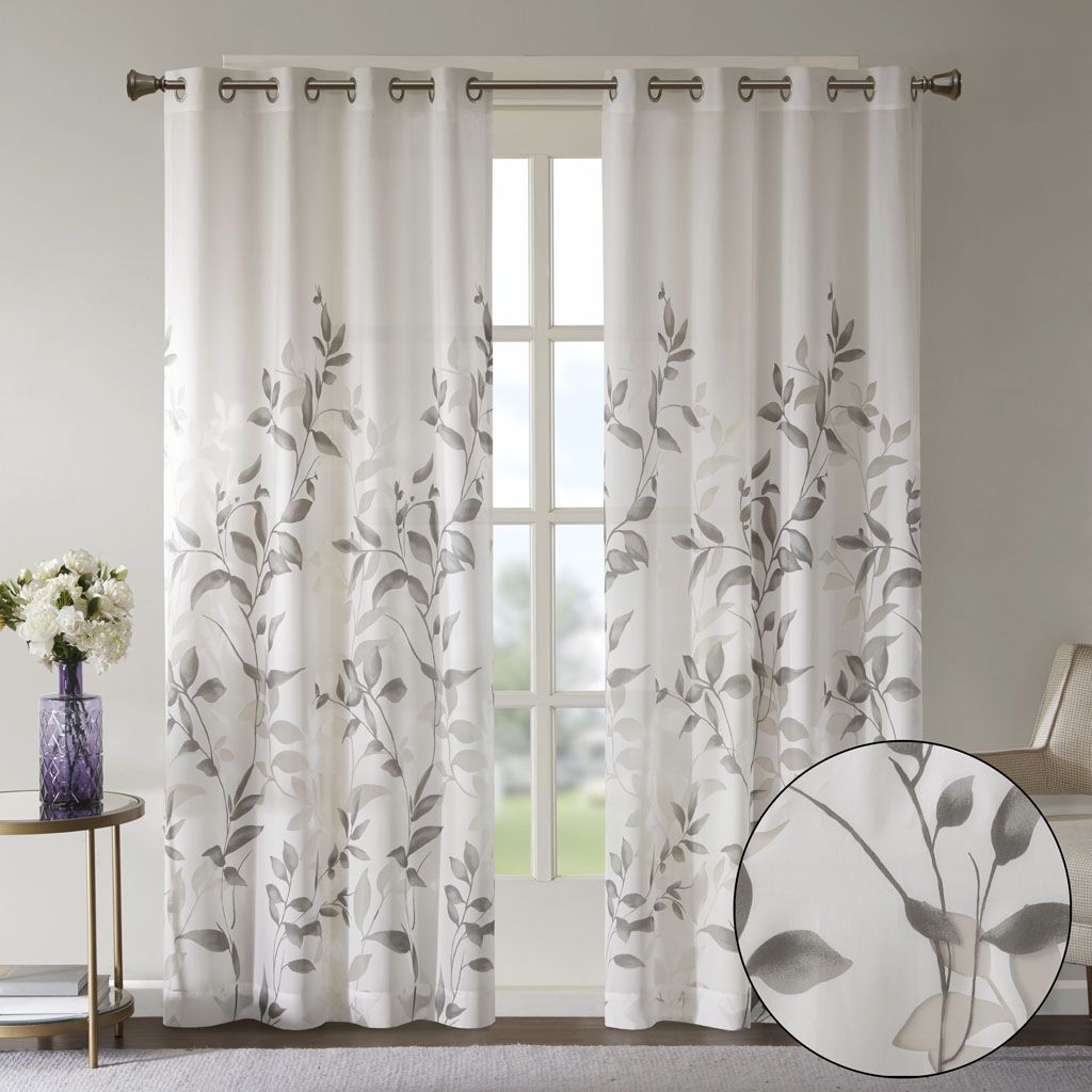 Burnout Printed Curtain Panel image 10