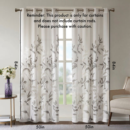 Burnout Printed Curtain Panel image 4