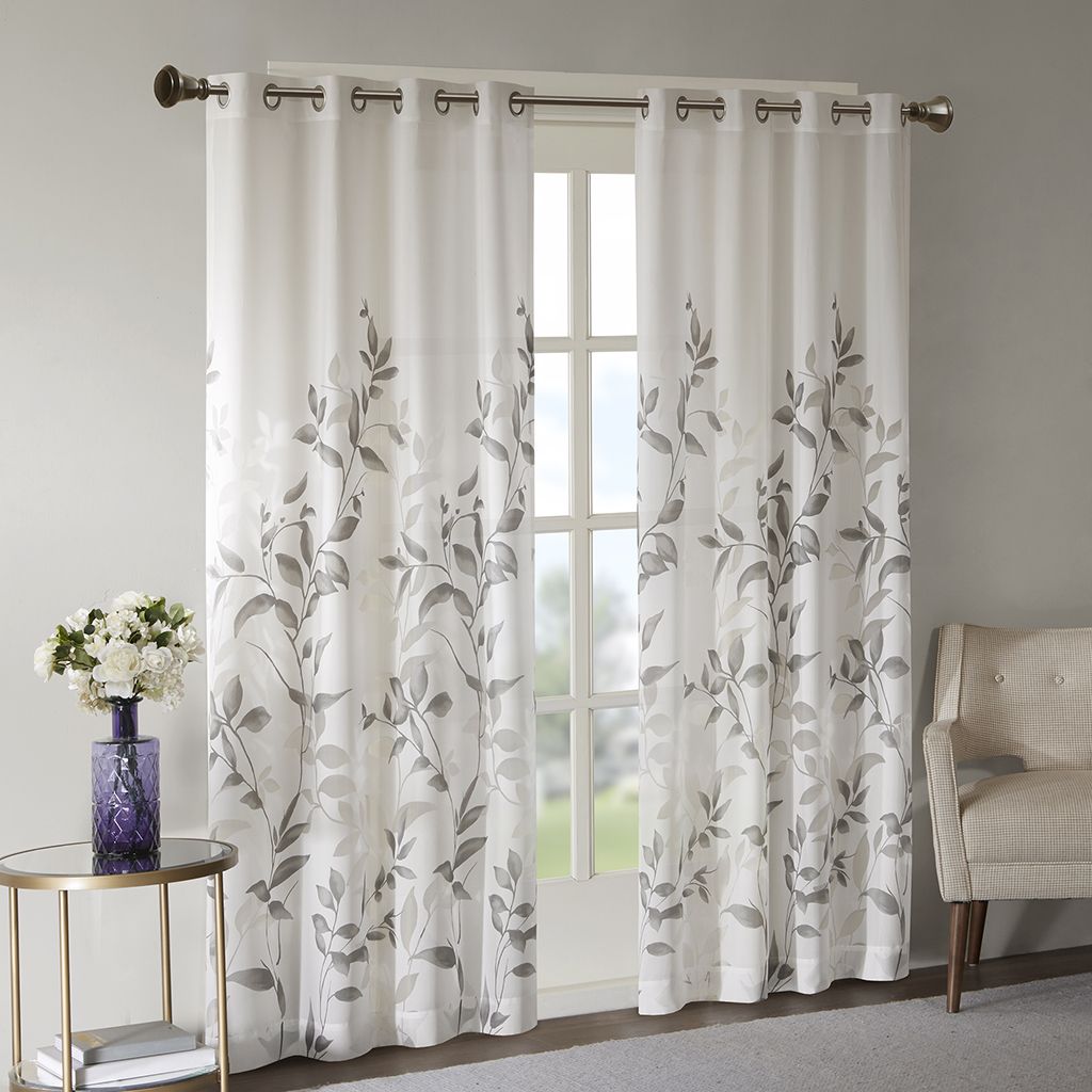 Burnout Printed Curtain Panel image 3
