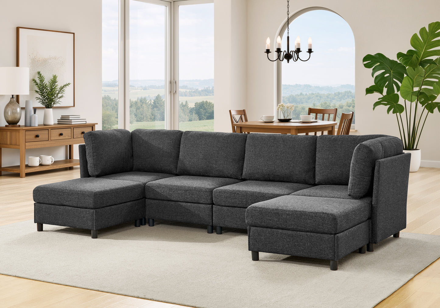 Modern Modular Corner Sofa - Freely Configurable with image 1