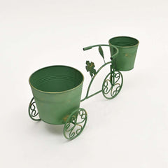 Decorative Green Patina Flower Pot Holder-16.5x7x7.5"