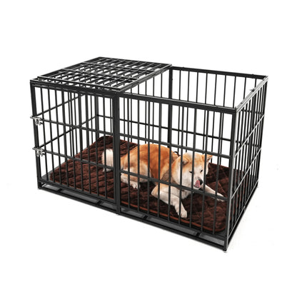 61" Extra Large Heavy Duty Dog Crate Dog cage Strong Metal Dog Kennels and Pens Crates for Large Dogs image 8