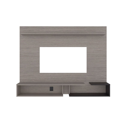 Aurevon 65" Floating TV Panel – Modern Entertainment Center with Storage Shelves image 2