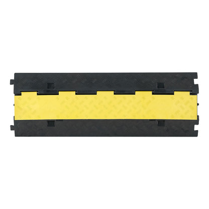 Cable Protector Ramp, 22,000 lbs/axle Capacity, 2 Channel Heavy Duty Rubber Cord Hose Wire Cover, 2.2 x 2 in Channel, Traffic Speed Bump with Flip-Open Top Cover, for Indoor Outdoor, 1 Pack image 4