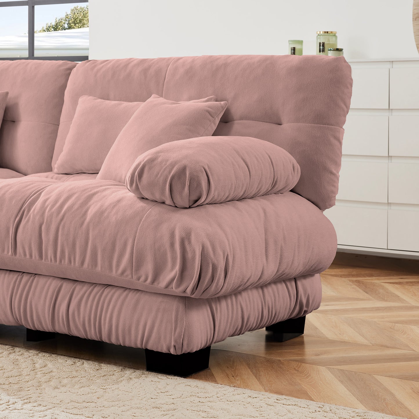 Pariss Sofa LSF W/2 pillows Pink image 8