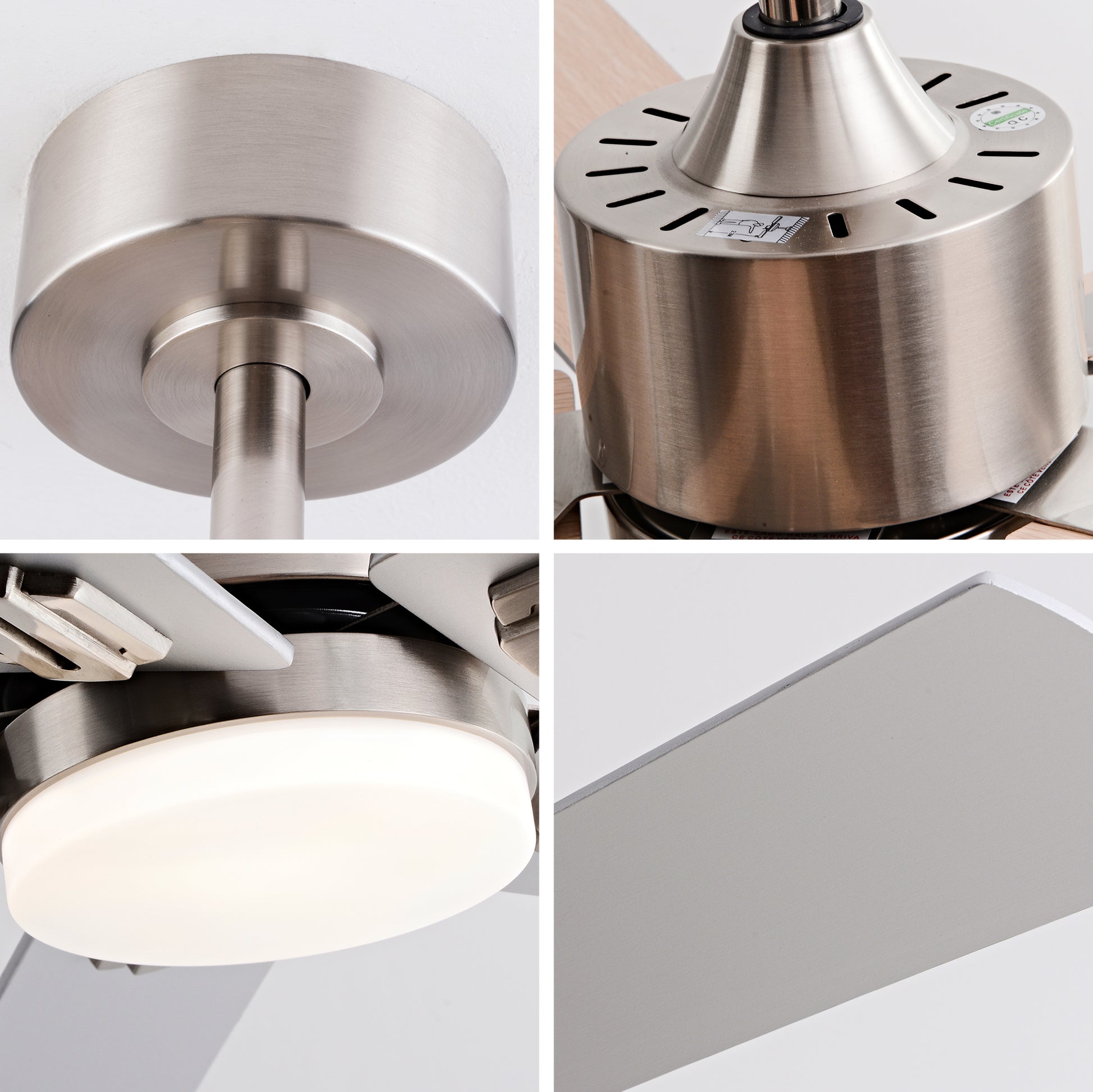 42-Inch Ceiling Fan with Light and Remote Control, Low Profile Modern Ceiling Fan with Light for Bedroom, 5 Blades, Dimmable LED Light, Reversible 6-Speed Motor, Memory Function, Quiet DC Motor image 2