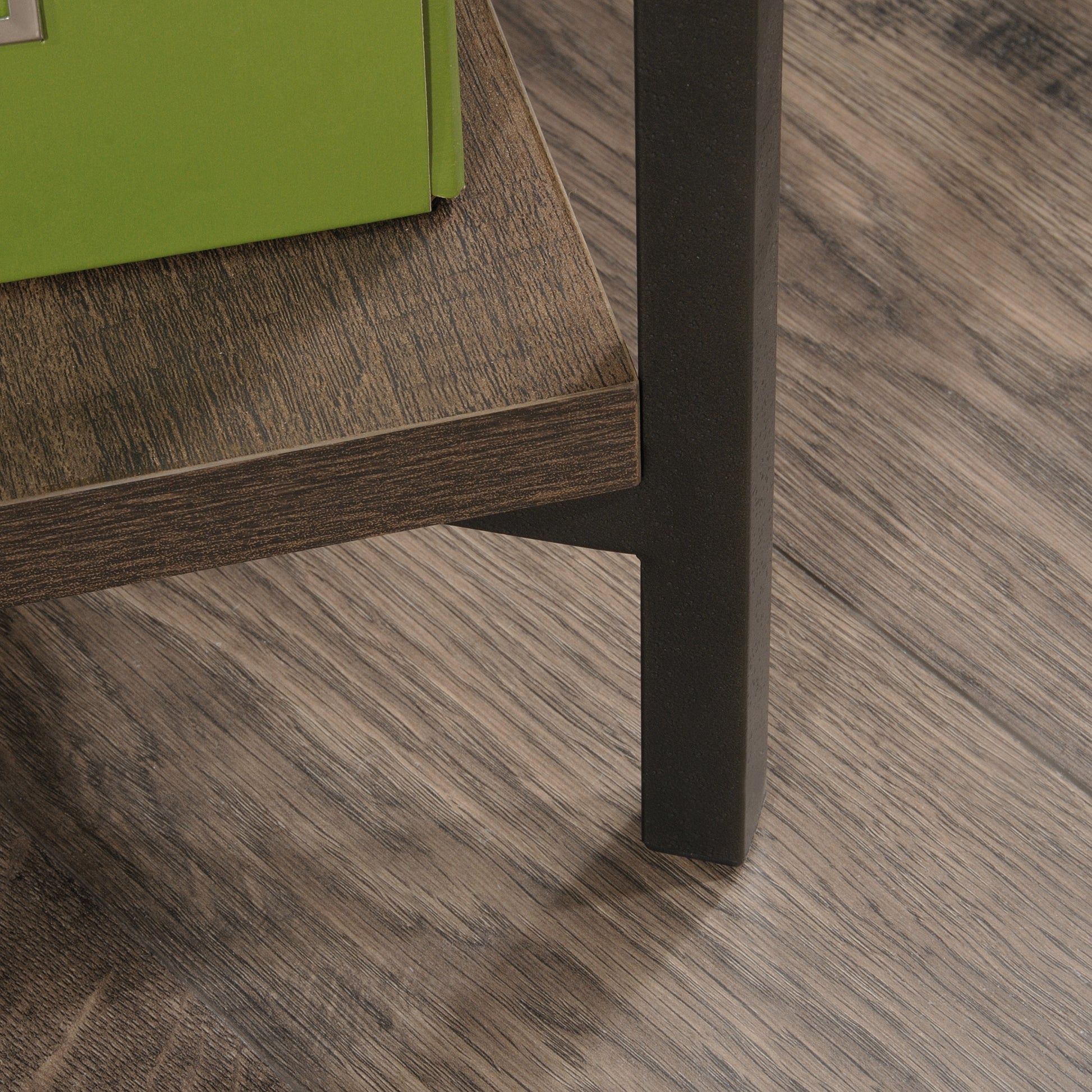 L-Shaped Desk with Rustic Style, Brown finish image 5