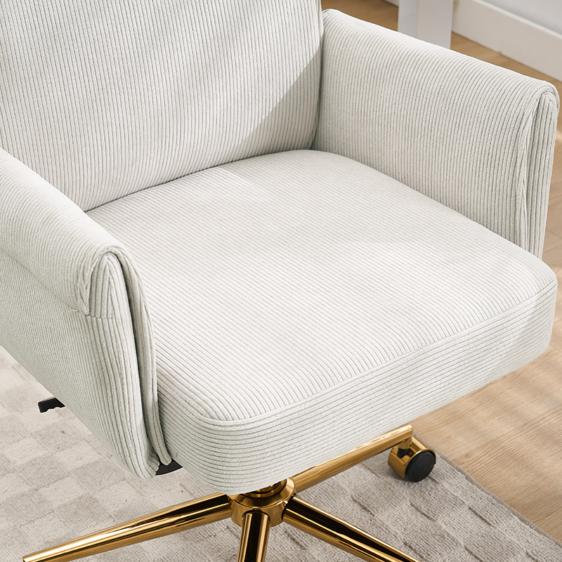 Mid-back liftable office chair, striped fabric, and ergonomically designed, is an excellent choice for working, studying or relaxing. The mid-back design provides a better sitting experience,White image 10