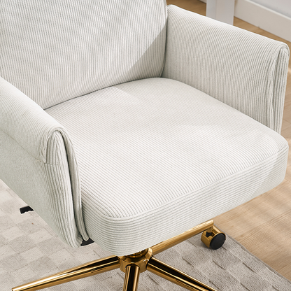 Mid-back liftable office chair, striped fabric, and ergonomically designed, is an excellent choice for working, studying or relaxing. The mid-back design provides a better sitting experience,White image 10