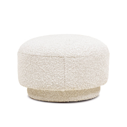 Fuji 15" Mushroom Footstool Ottoman, Ivory White Boucle image 4