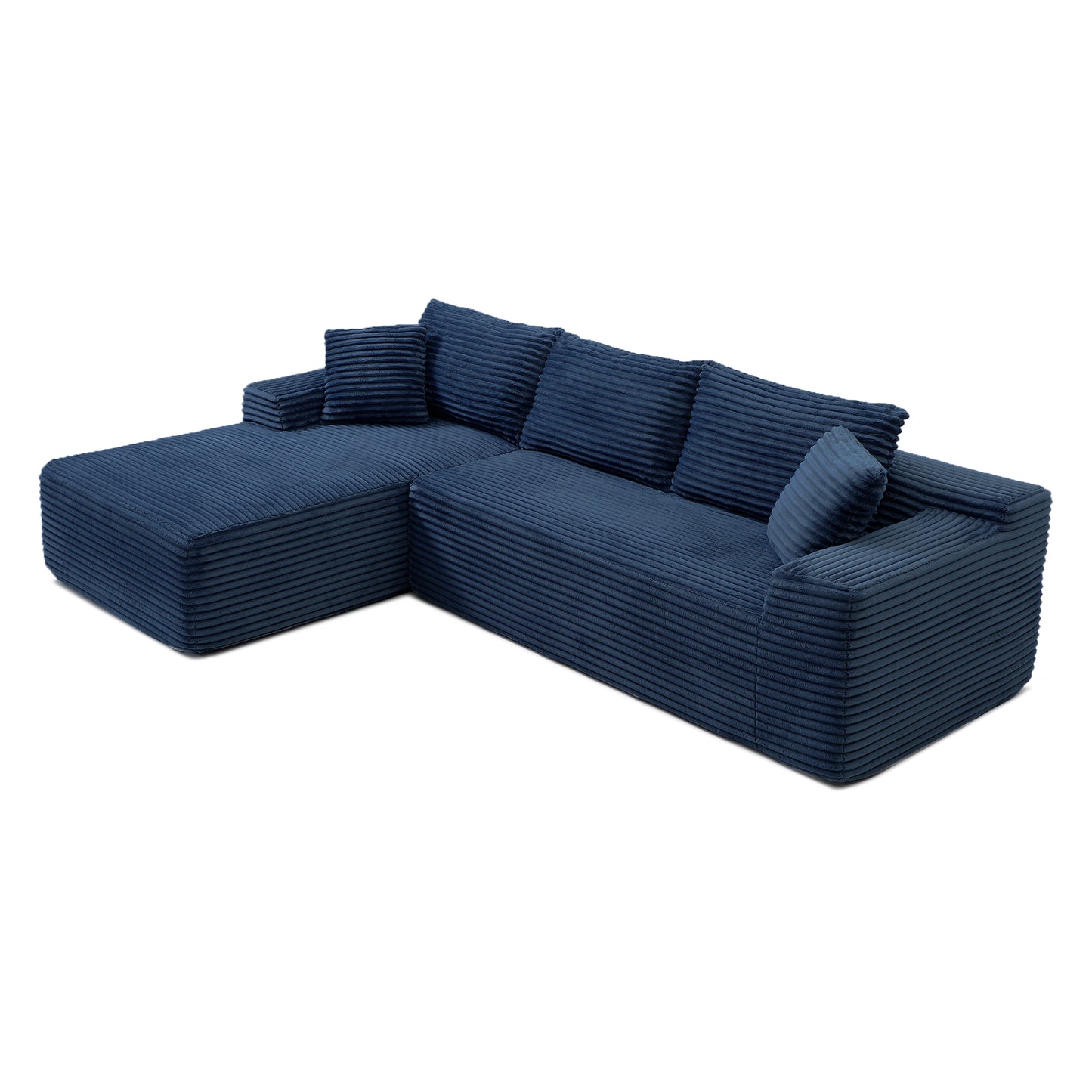 105'' Modular Sectional Sofa, Cloud Sectional Couch with Deep Seat, Modern Modular L-Shape Sofa Couch with Chaise,Upholstered Couches for Living Room Bedroom,No Assembly, (Blue) image 11