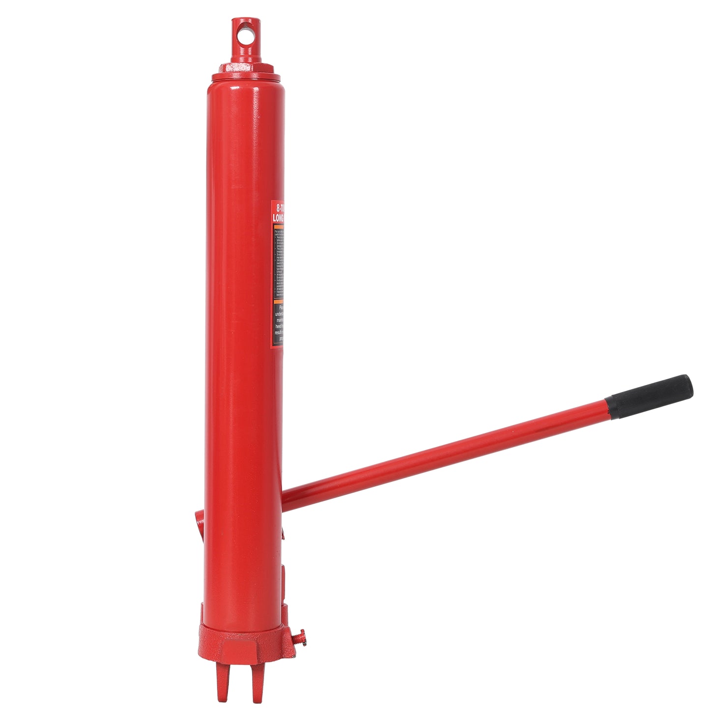 8 Ton Hydraulic Long Ram Jack - Dual Double Piston Pump, Clevis Base, Red - Heavy-Duty 16,000 lb Capacity for Engine Hoists, Shop Cranes & Garage Lifting image 2
