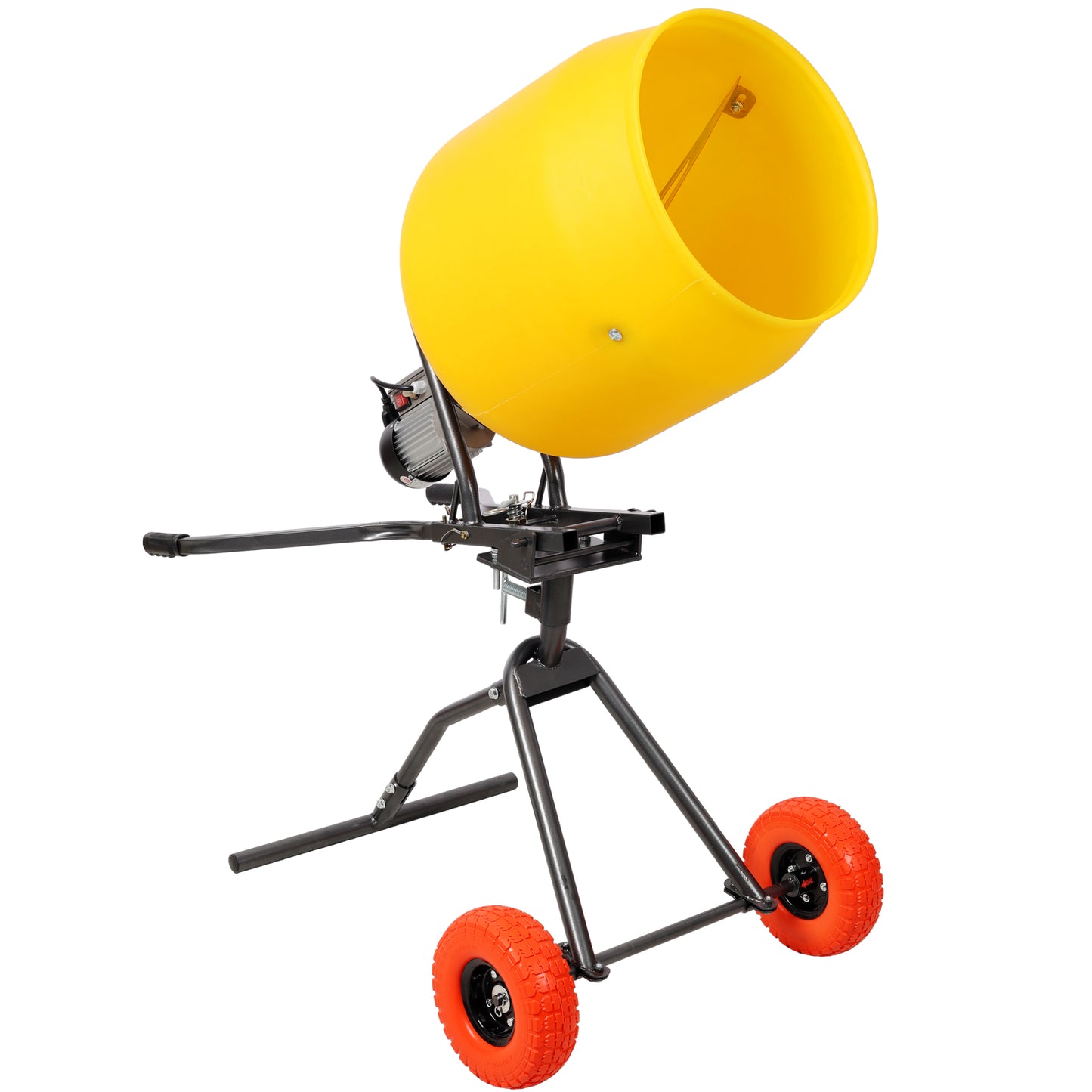 3.5 CUFT/100L Portable Electric Poly Drum Concrete Mixer, Heavy Duty Power Cement Mixing Machine for Mortar, Stucco and Fodder, 110V/60HZ CSA certificated image 1