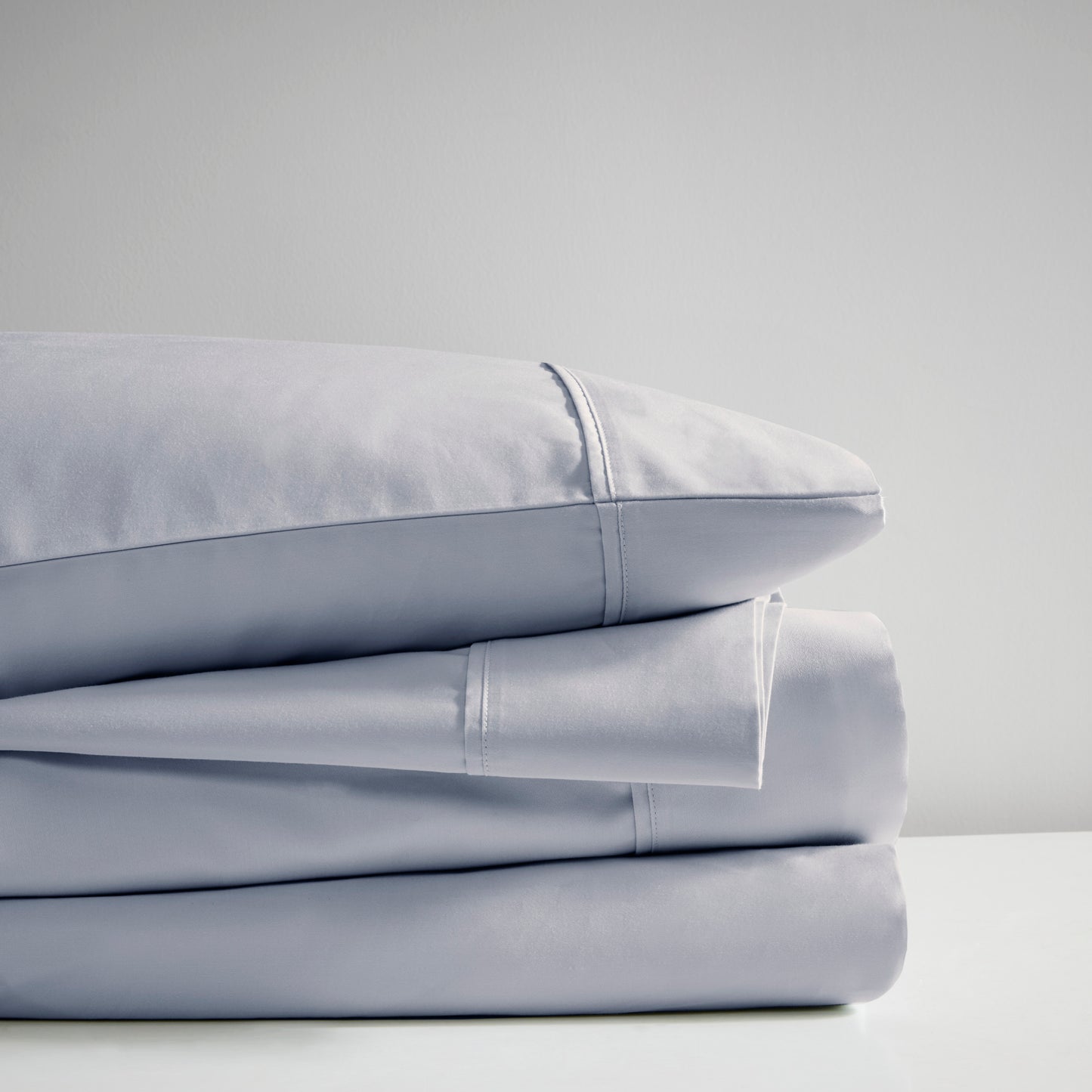 4 Pieces Queen Cooling Cotton Blend Sheet Set,Blue image 3
