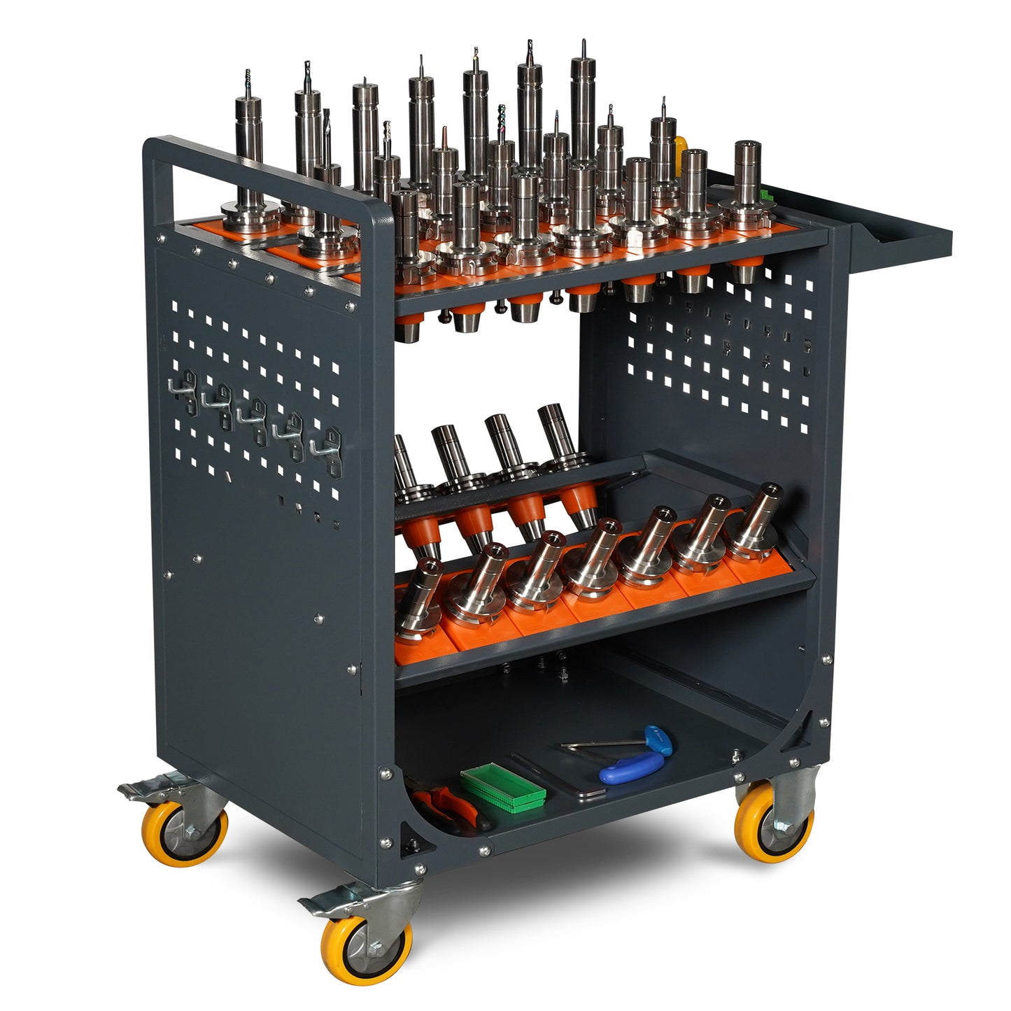grey Tool Cart CNC Tool Cart CAT40 tool trolley BT40 cnc tool holder cart CNC machine tool service cart (CAT40 35 Capacity) image 1